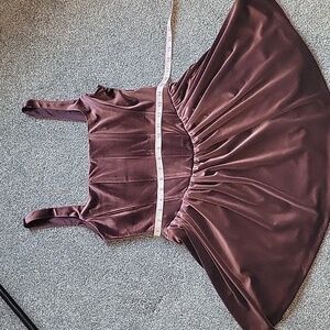 Zara Brown velvet dress. Size Medium.